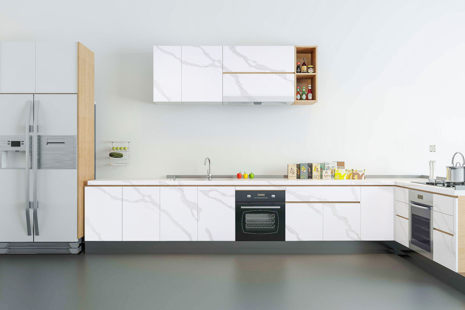 CR102-Calacatta-Dorato-Quartz-Kitchen