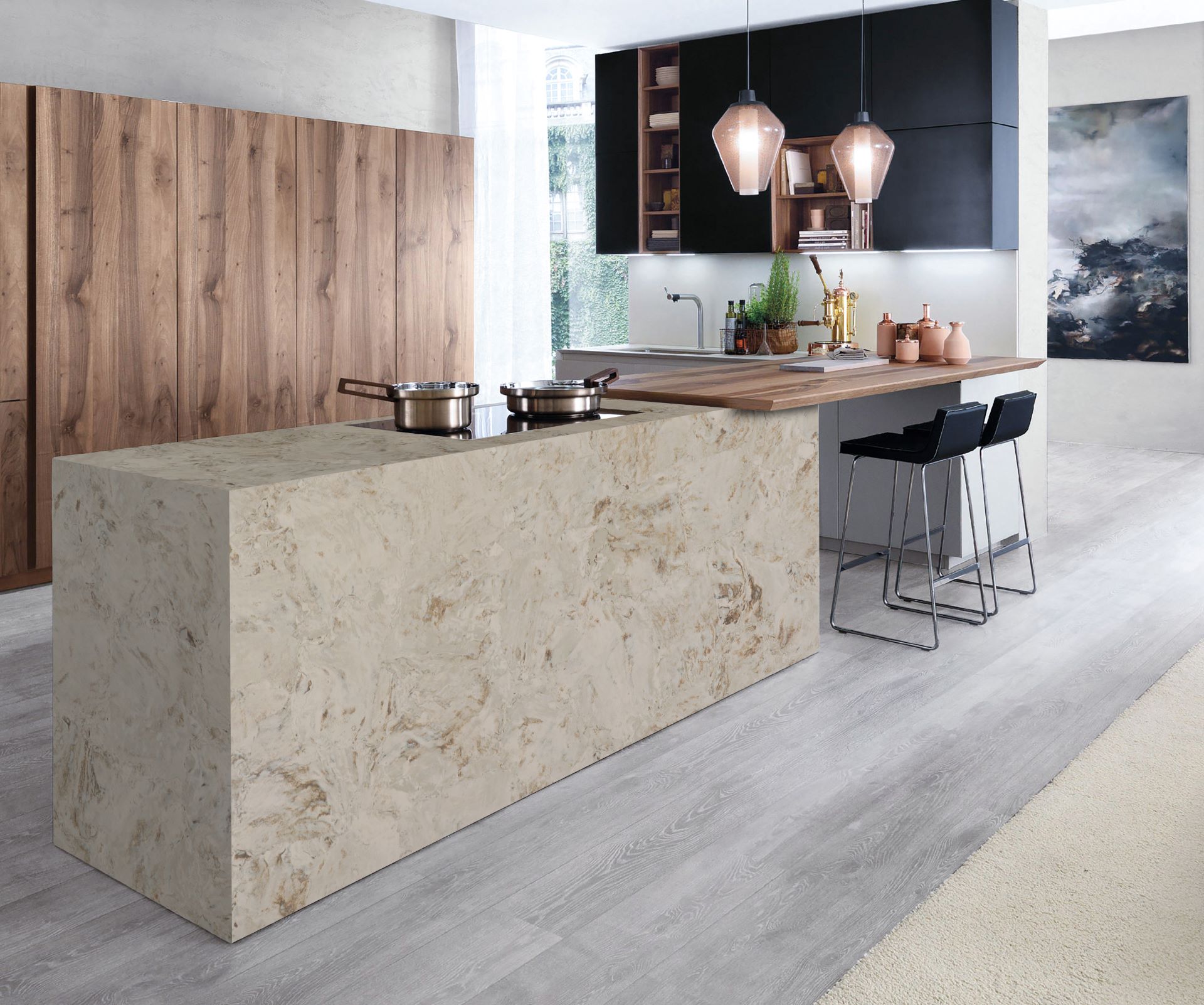 HS348-KAVALA-BROWN-Quartz-Countertop